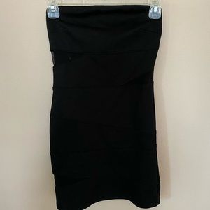 Black halter top mini dress
